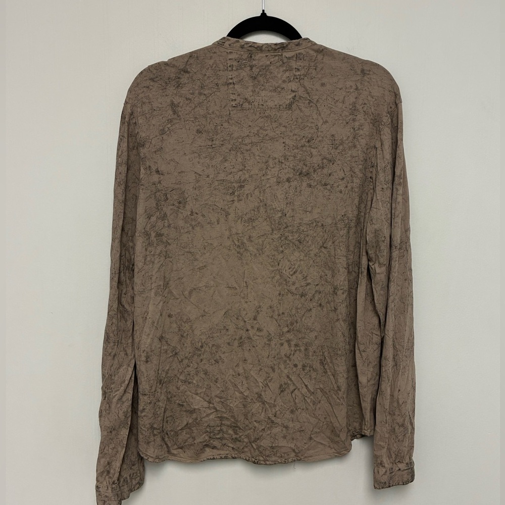 John Varvatos Crinkled Pleated Shirt Size medium New - Picture 6 of 7